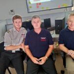 Some members of the Newcastle Aerodrome team: CEO John, flanked by Pilot Jack (left) & Chief Finance Director Joe(right) at UNN.