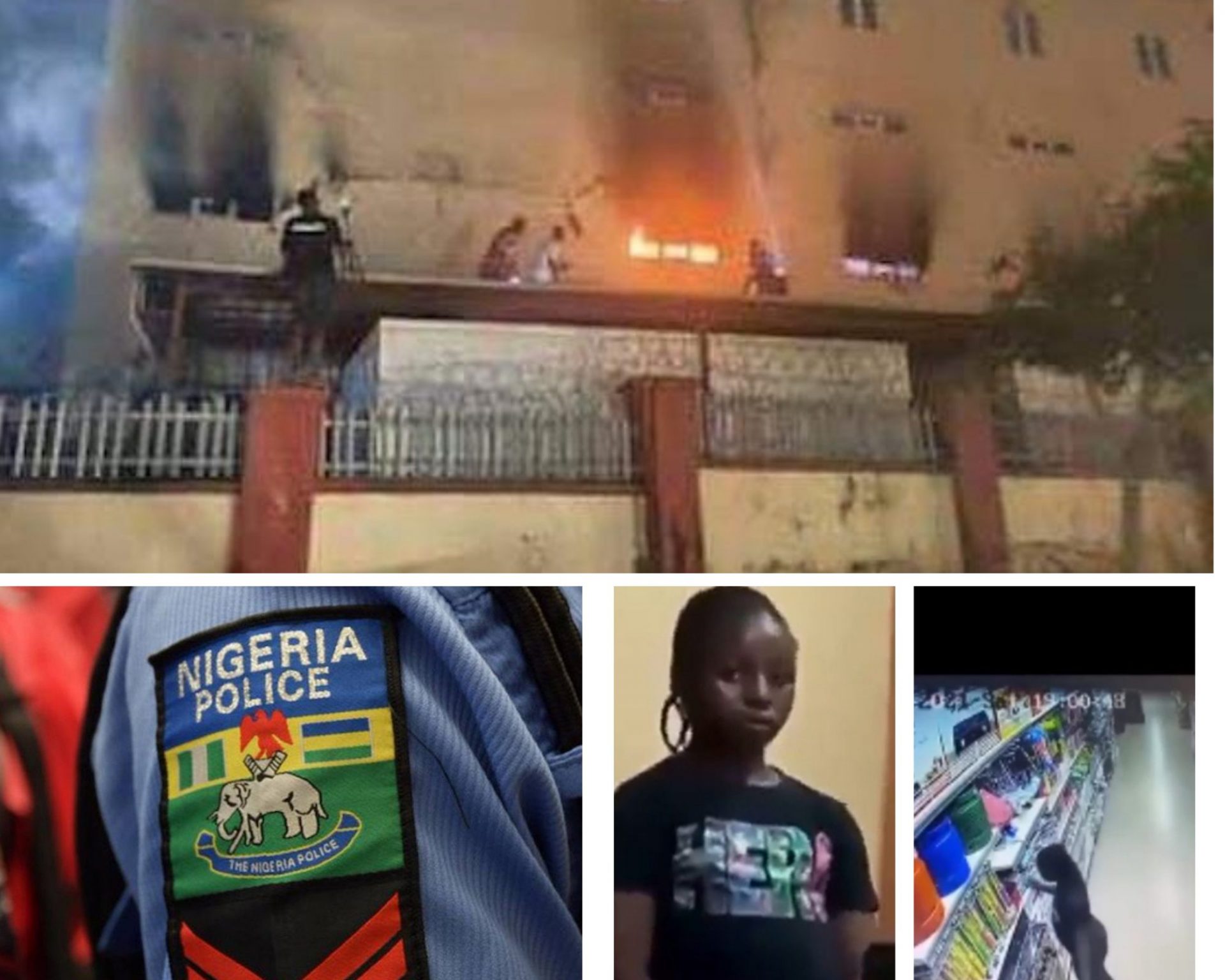 Nigerian Police And The Girl In Ebeano Supermarket Fire