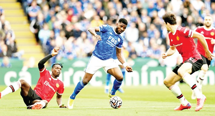 Iheanacho Provides Assist As Leicester End Man United's 29 Match Unbeaten Run