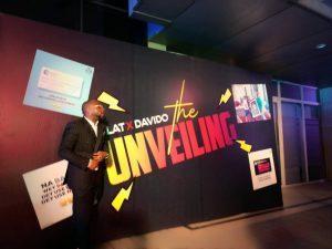 Davido at his unveiling as Brand Ambassador for Wema Bank's digital bank, ALAT By Wema