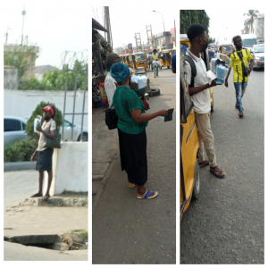 Surgical masks are hawked on Nigerian streets