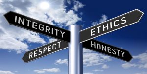 Illustrating integrity value ethics in business