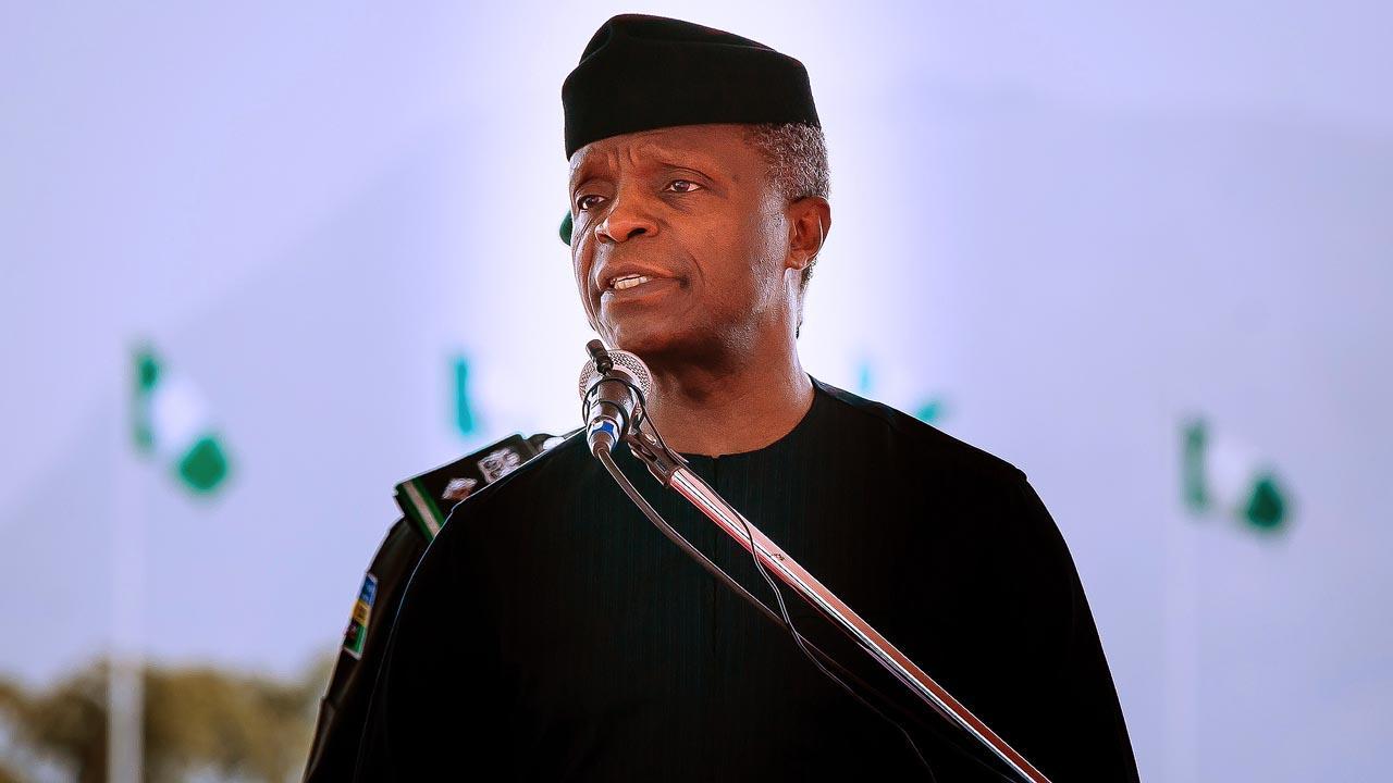 Osinbajo- speaking at lecture