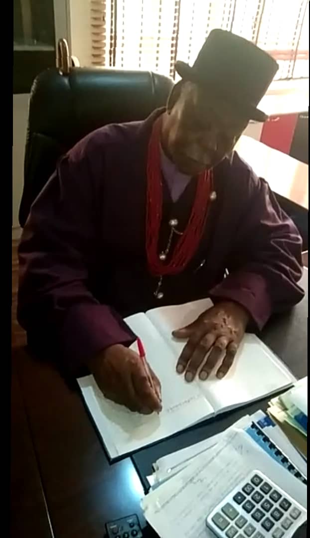 king of Twon-Brass in Bayelsa State, HRM Diete-Spiff signed the Niger Delta Peoples Charter on Thursday Feb. 3, 2022