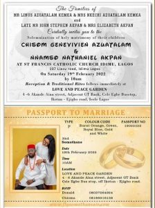 Wedding ceremony invitation