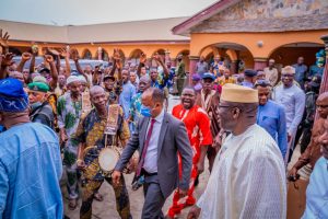 Ekiti State Governor, Dr. Kayode Fayemi, on Wednesday paid a visit to the Olubadan of Ibadanland, Olalekan Balogun, and the Ooni of Ife, Oba Adeyeye Ogunwusi, during consultation with the first class traditional rulers in Yoruba land over his interest to contest for presidency in 2023