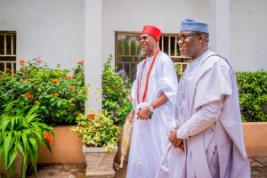 Fayemi Visits Obi Of Onitsha, Anambra Governor Soludo (Photos)