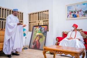 Fayemi Visits Obi Of Onitsha, Anambra Governor Soludo (Photos)