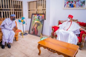 Fayemi Visits Obi Of Onitsha, Anambra Governor Soludo (Photos)