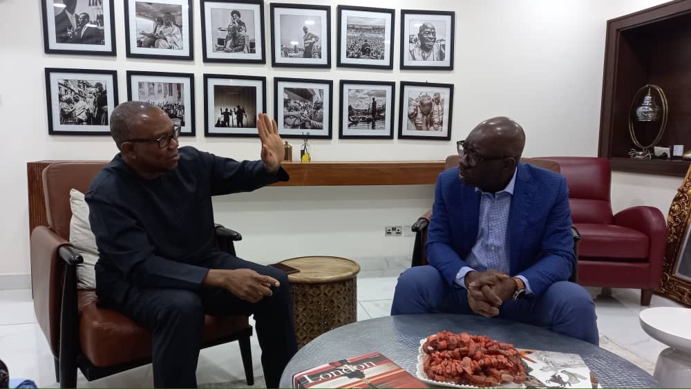 2023 Presidency: Obi Visits Governor Obaseki, Seeks Support