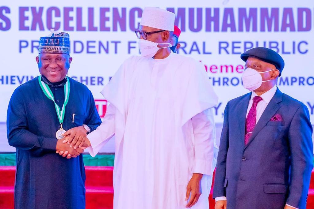 Buhari Confers BUA Group Chairman Rabiu, 48 Others With National Merit Award