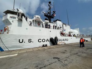 US Coast Guard Cutter Mohawk Arrives In Lagos