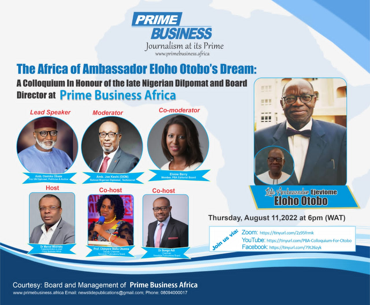 Amb. Obaze, Keshi, Abike Dabiri-Erewa Lead Discussion At Prime Business Africa Colloquium For Late Board Director, Eloho Otobo Today