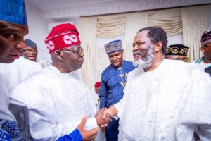 Tinubu Visits Thisday Publisher Nduka Obaigbena At Mother's Burial (Photos)