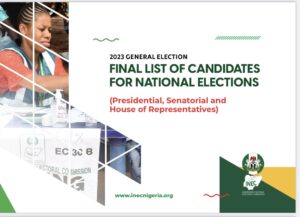 Ahead of Nigeria's 2023 general elections, the Independent National Electoral Commission (INEC) has released the final list of presidential candidates and their running mates.