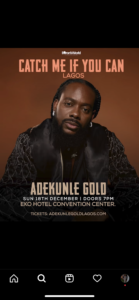 Adekunle Gold Announces Concert Date In Lagos