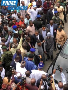 Happening Now: Exclusive Pictures Of Tinubu's Visit To APC Secretariat