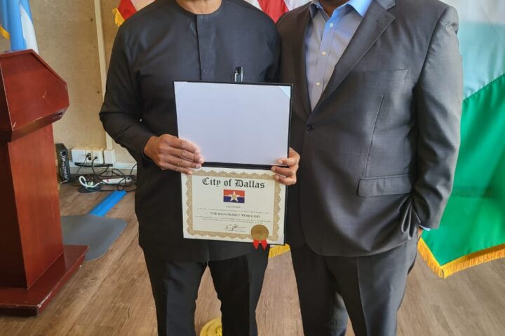 Obi Receives Honourary Citizenship Of Dallas City