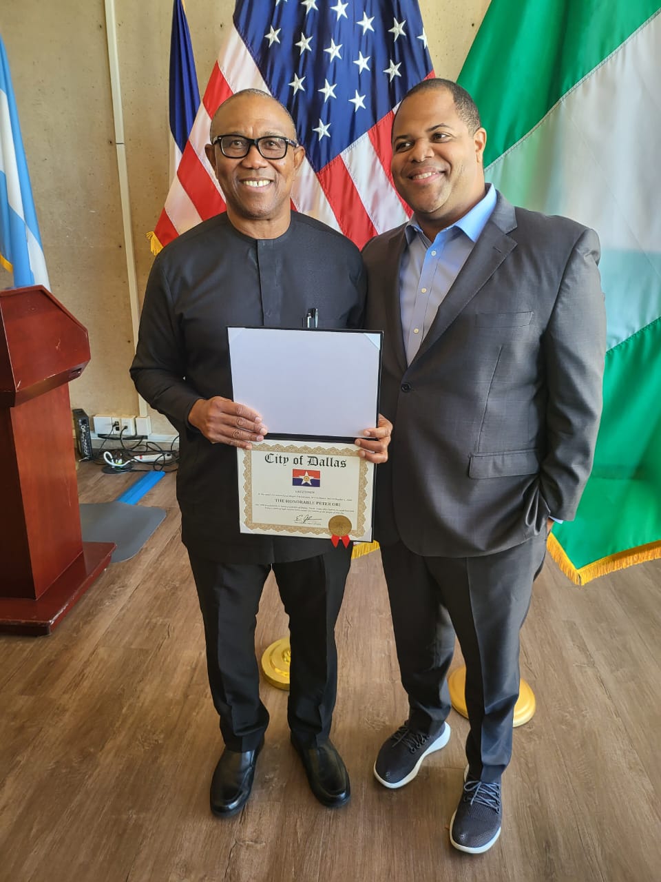 Obi Receives Honourary Citizenship Of Dallas City