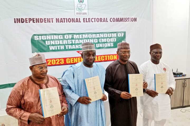 INEC Signs MoU With Transport Unions, 66 Days To Election