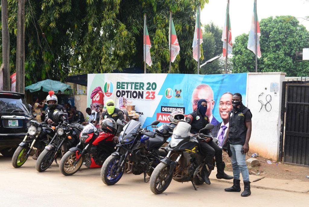 Power Bikers’ Parade for The Launch of Governor Babajide Olusola Sanwo-Olu’s Campaign Launch at Marina Lagos Yesterday.