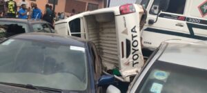 50 Escape Death As 10 Vehicles Crash On Lagos-Ibadan Road By Iyana-Oworo