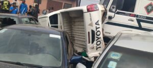 50 Escape Death As 10 Vehicles Crash On Lagos-Ibadan Road By Iyana-Oworo