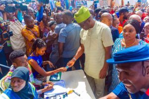 Guber Polls: Oyo Governor, Seyi Makinde, Casts Vote