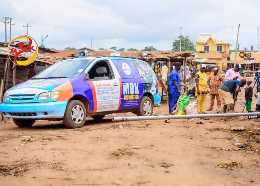 MOK Foundation Installs Solar Street Lights In Owode Market, Offa