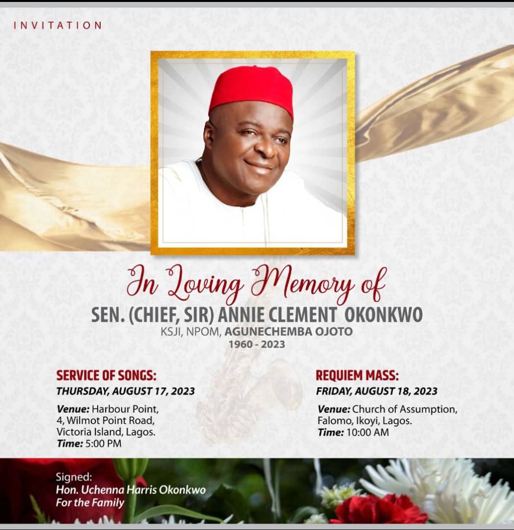 Follow PBA Liveblog On Service Of Songs For Late Nigerian Senator Annie Okonkwo