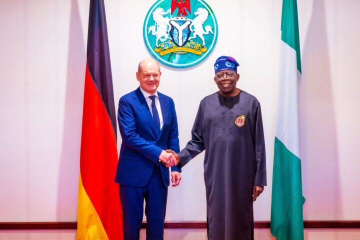 German Chancellor, Olaf Scholz Visits Tinubu At Aso Villa For Bilateral Ties