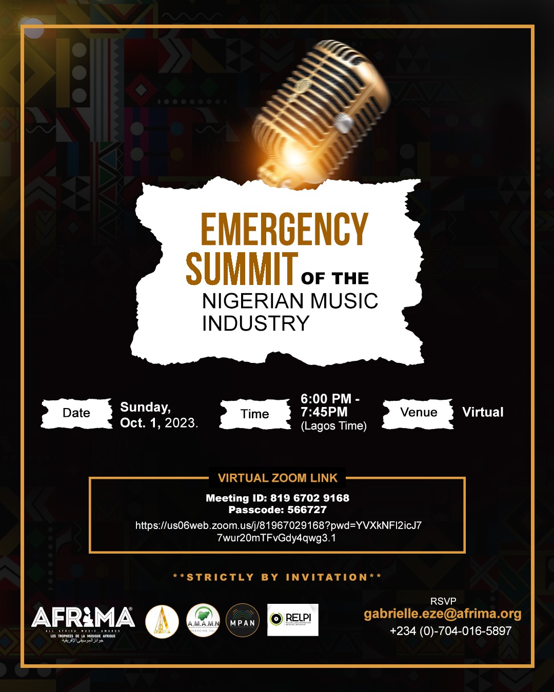 AFRIMA, PMAN, MPAN, RELPI, AMAMN Hold Summit To Tackle Industry Challenges