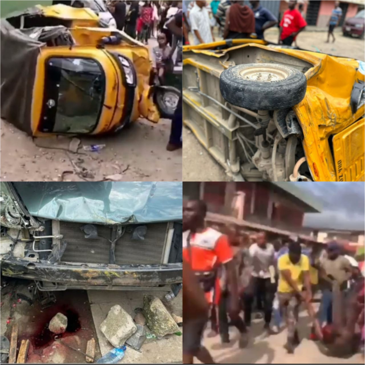 Pregnant Woman With 2 Kids, 2 Others Dead As Bus Hits Keke In Ago Lagos