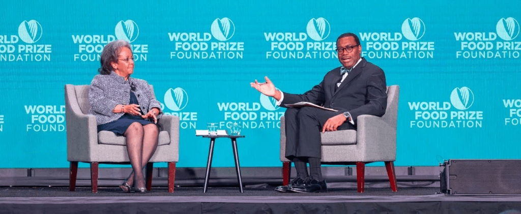 Do not overlook Africa’s trillion dollar food and agribusiness sector, African Development Bank chief tells investors at World Food Prize Dialogue