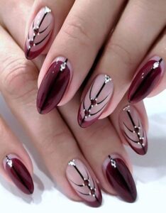 20 Latest Burgundy Nail Designs For Christmas Holiday 