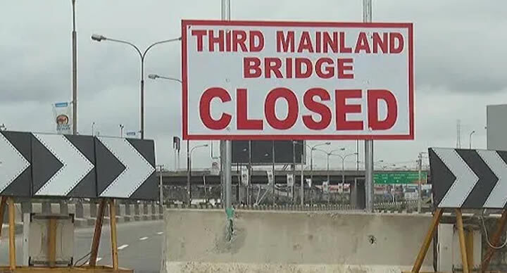Govt Shuts Popular Lagos Third Mainland Bridge To Tackle Potholes