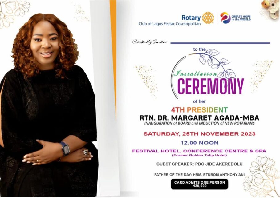 Rotary Festac To Install New President, Inaugurate Board