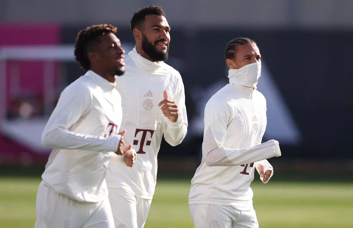 bayern training kingsley coman leroy sane x jpg