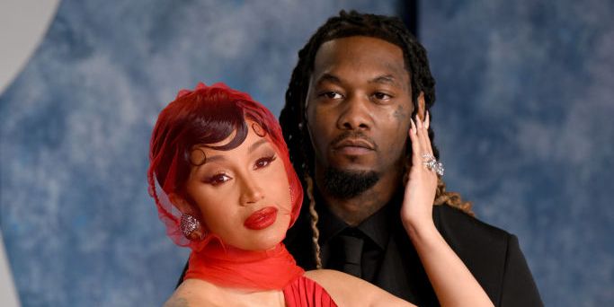 cardi b and offset attending the vanity fair oscar party news photo