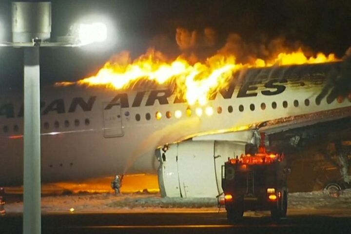Miraculous Escape For 360 Passengers As Coast Guard Plane Collides At Haneda Airport, Killing 5 Personnel