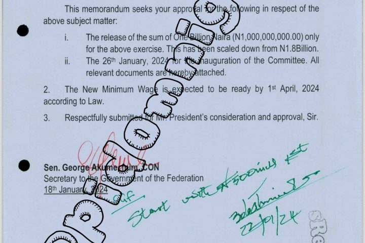 Reactions Trails Leaked Memo Request Of N1bn For Inauguration Of Tripartite Committee