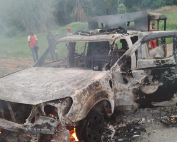 2 Die As Gunmen Attack Police Patrol Van With Dynamite In Imo