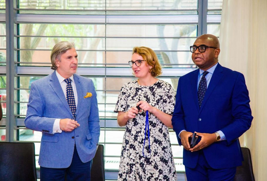former Deputy Governor of the Central Bank of Nigeria, Prof. Kingsley Moghalu, on Tuesday, briefed the diplomatic missions of EU member countries in Nigeria on the Nigerian economy.