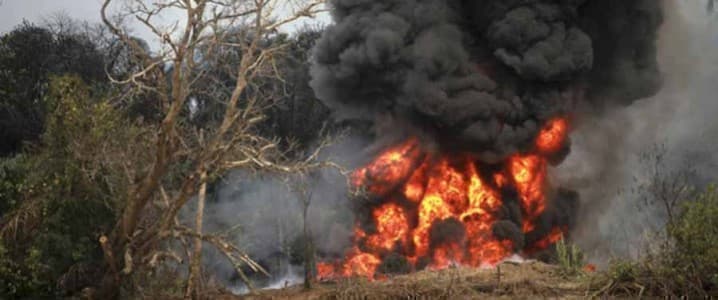 NAF Airstrikes Destroys Illegal Refineries, Kill Terrorist In Niger State, Niger Delta