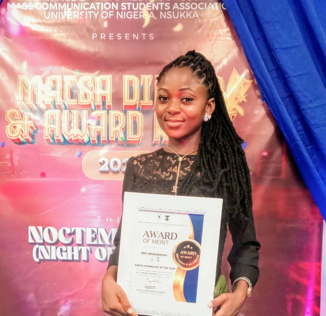 UCJ-UNN President Bags ‘Campus Journalist Of The Year’ Award