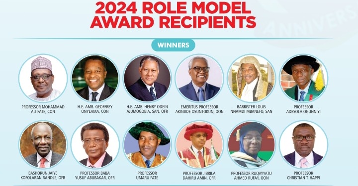 Umaru Pate, Health Minister Ali Pate, Onyeama, Ajumogobia, 8 Others Receive 2024 Role Model Awards Today