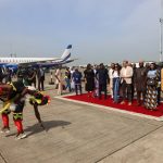 Prince Harry, Meghan Fly Air Peace As Onyema, Military, Others Welcome Royal Couple