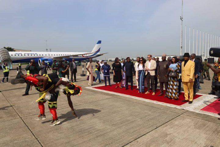 Prince Harry, Meghan Fly Air Peace As Onyema, Military, Others Welcome Royal Couple