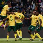 Bafana Bafana celebrate after blowing away zimbabwe