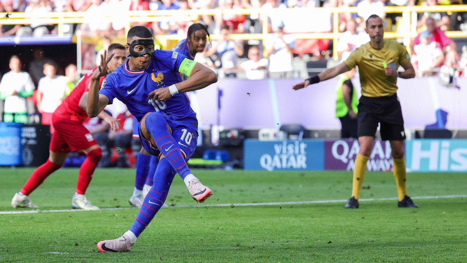 Kylian Mbappe gave France the lead from the penalty spot